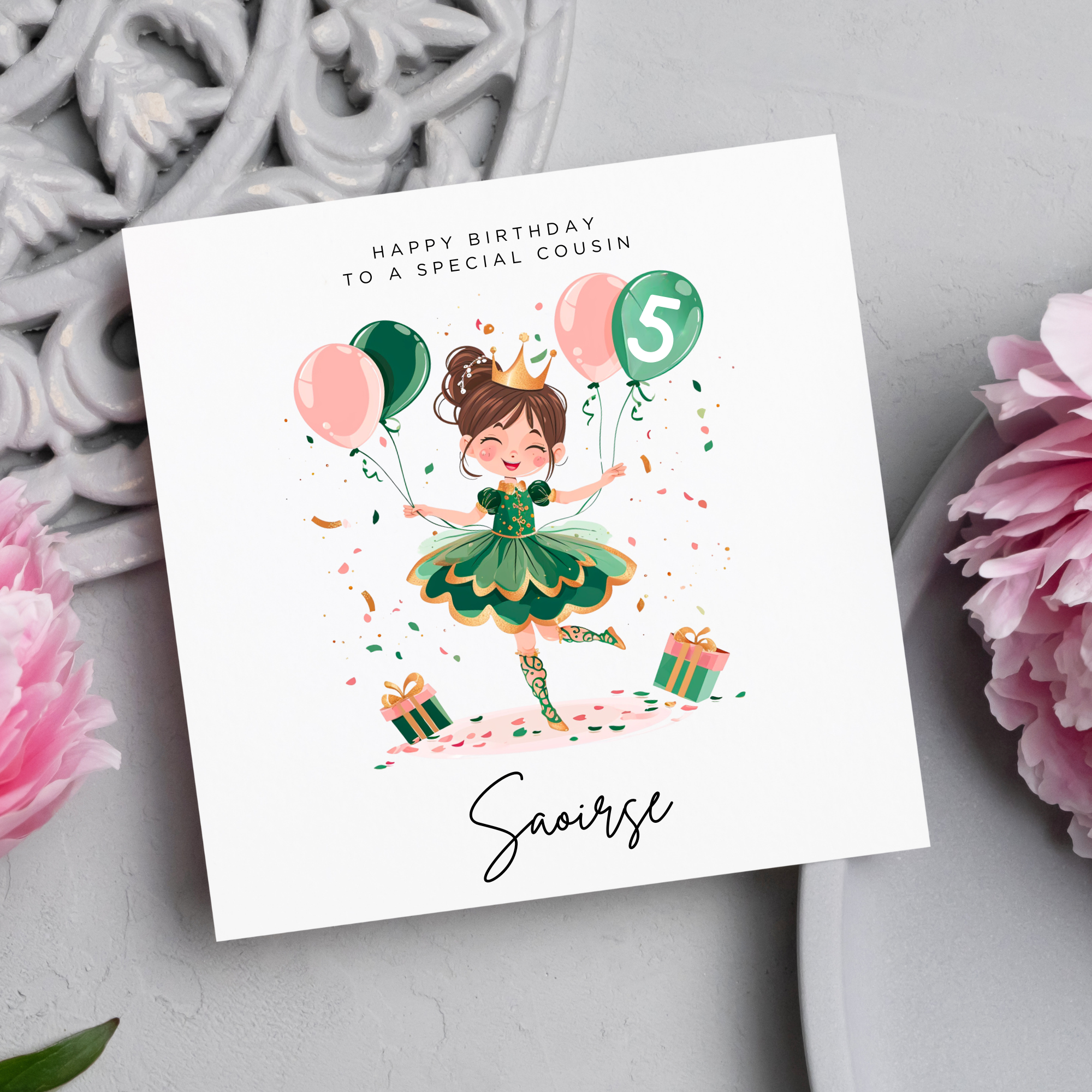 Personalised Name Irish Dancer Birthday Card Greeting Card