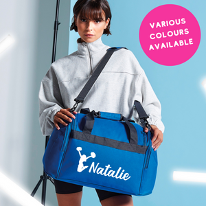 Personalised Name Cheerleader Cheerleading Dance Sports Holdall Bag