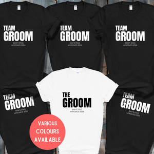 Personalised Groom Team Groom Stag Tshirts