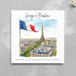 Load image into Gallery viewer, Personalised Name Emigrating Card Moving To France Card
