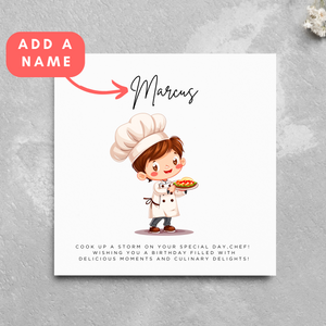 Personalised Chef Birthday Card