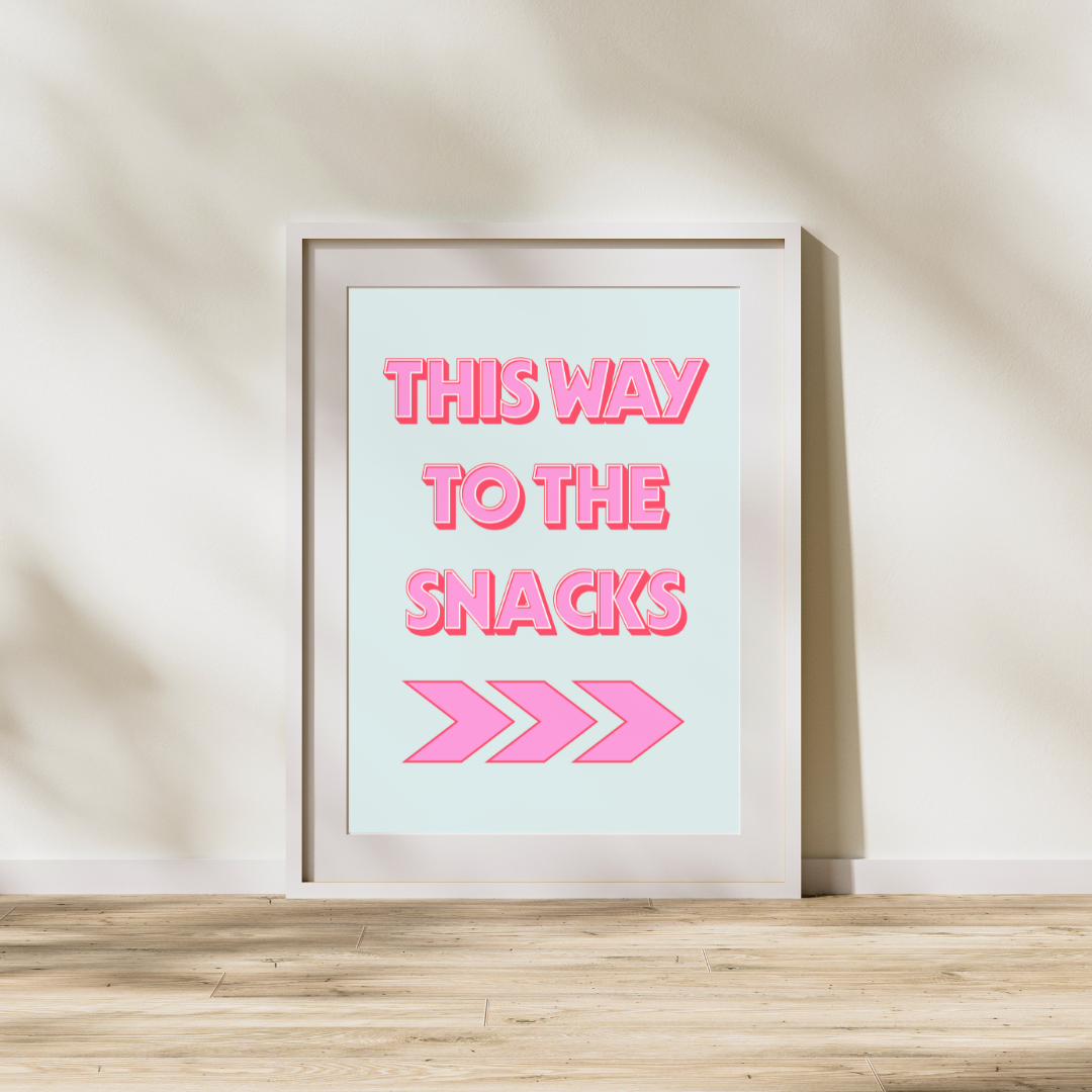 This Way To The Snacks Art Print