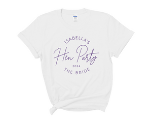 Personalised Bride Team Bride Hen Party T-Shirts A6