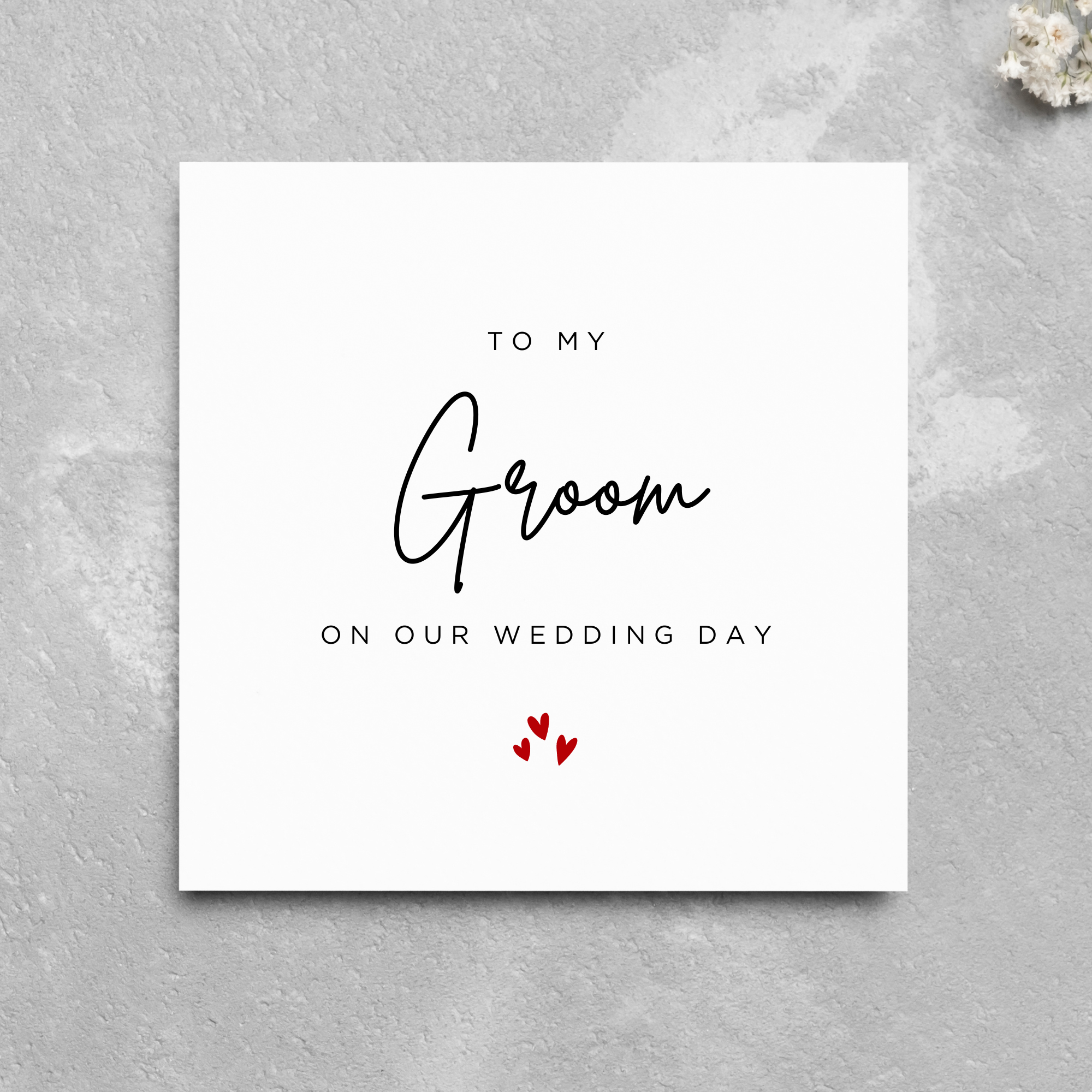 To My Groom on Our Wedding Day Card