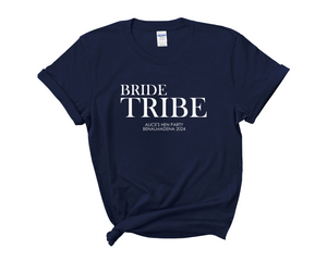 Custom Personalised Hen Party T shirts Bridal Role Navy