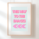 Load image into Gallery viewer, This Way To The Snacks Art Print
