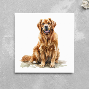 Golden Retriever Pet Lover Watercolour Style Greeting Card