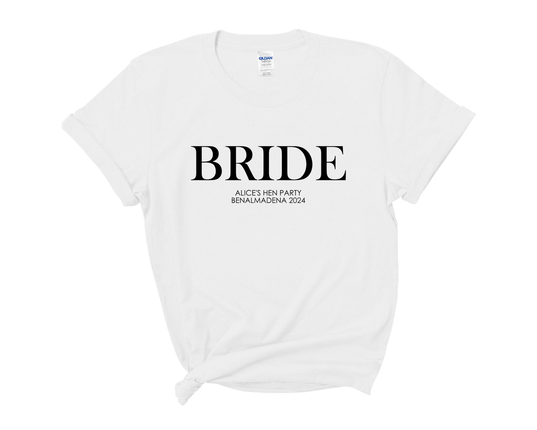 Custom Personalised Hen Party T shirts Bridal Role Navy