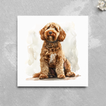 Load image into Gallery viewer, Labradoodle Dog Pet Lover Watercolour Style Greeting Card
