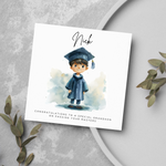 Load image into Gallery viewer, Personalised Passing Degree / Masters Congratulations Boy Card
