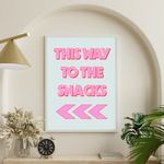 Load image into Gallery viewer, This Way To The Snacks Art Print
