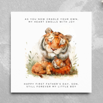 Load image into Gallery viewer, Son First Father&#39;s Day Card, Card From Mum To Son Tiger
