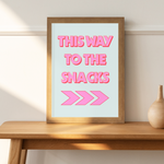 Load image into Gallery viewer, This Way To The Snacks Art Print
