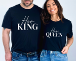 Load image into Gallery viewer, Her King His Queen Matching Couple T-shirt
