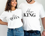 Load image into Gallery viewer, Her King His Queen Matching Couple T-shirt
