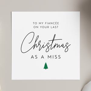 Fiancee Last Christmas As Miss Greeting Card