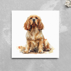 Cocker Spaniel Pet Lover Watercolour Style Greeting Card