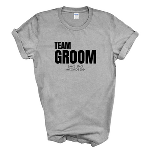 Personalised Groom Team Groom Stag Tshirts