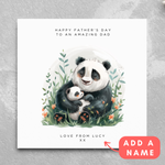 Load image into Gallery viewer, Personalised Father&#39;s Day Card Name Panda
