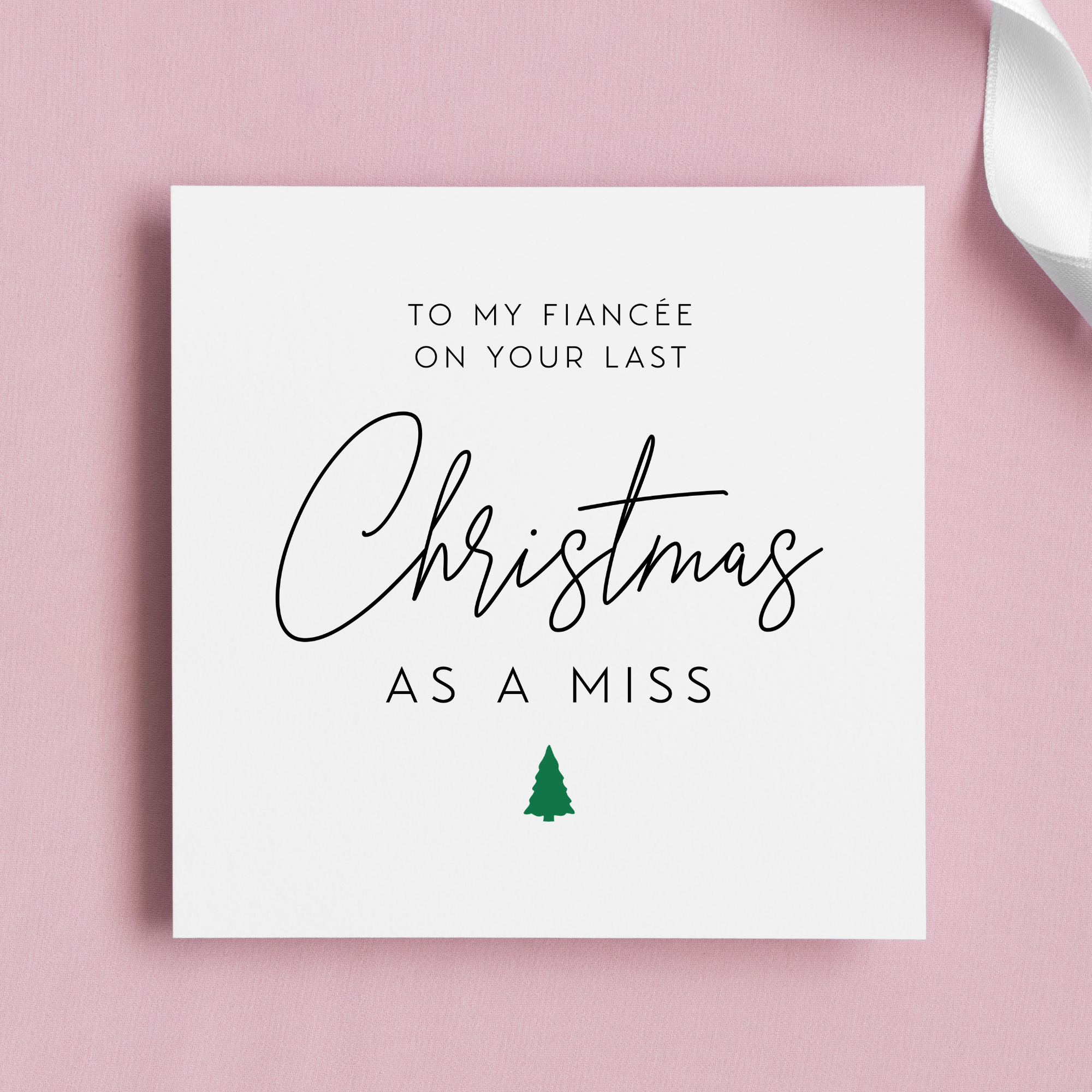 Fiancee Last Christmas As Miss Greeting Card