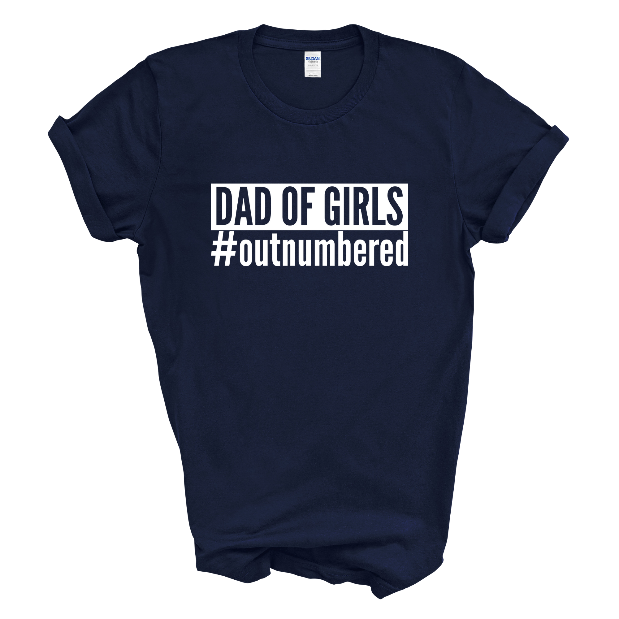 Dad of Girls #outnumbered Mens T-Shirt