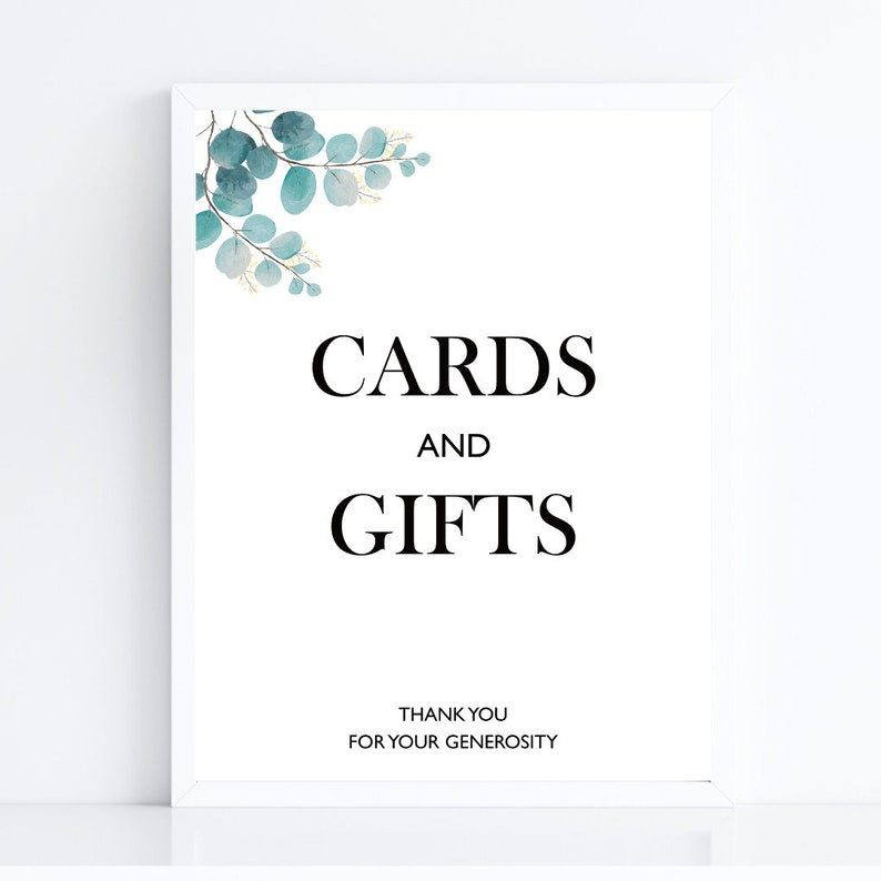 Cards and Gifts Sign Wedding Gifts  Art Print