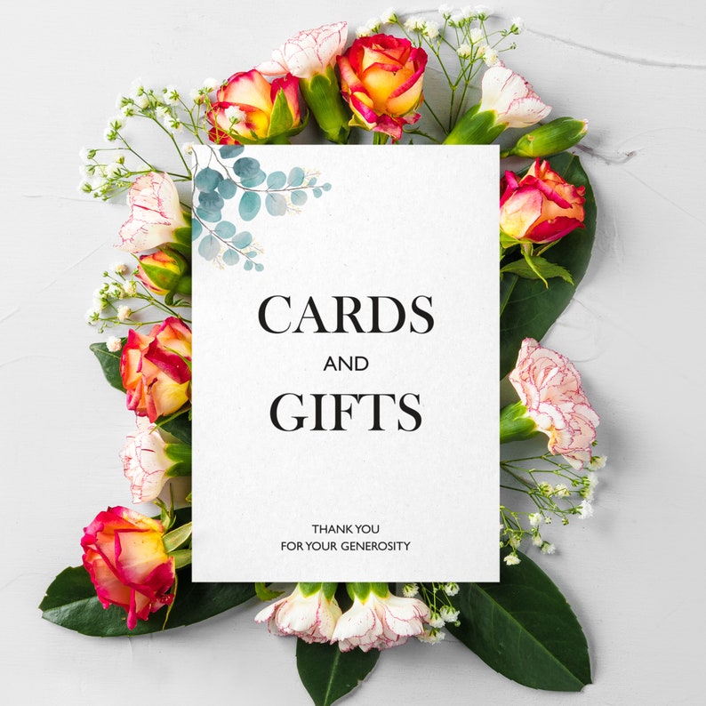 Cards and Gifts Sign Wedding Gifts  Art Print