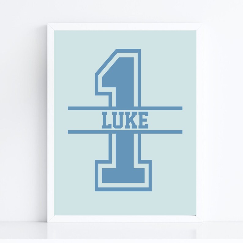 1st Birthday Personalised Name Birthday Art Print