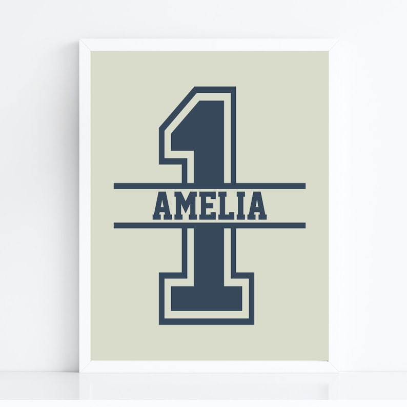 1st Birthday Personalised Name Birthday Art Print