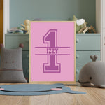 Load image into Gallery viewer, 1st Birthday Personalised Name Birthday Art Print
