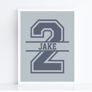 2nd Birthday Personalised Name Birthday Art Print