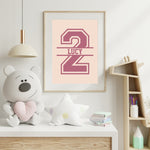 Load image into Gallery viewer, 2nd Birthday Personalised Name Birthday Art Print
