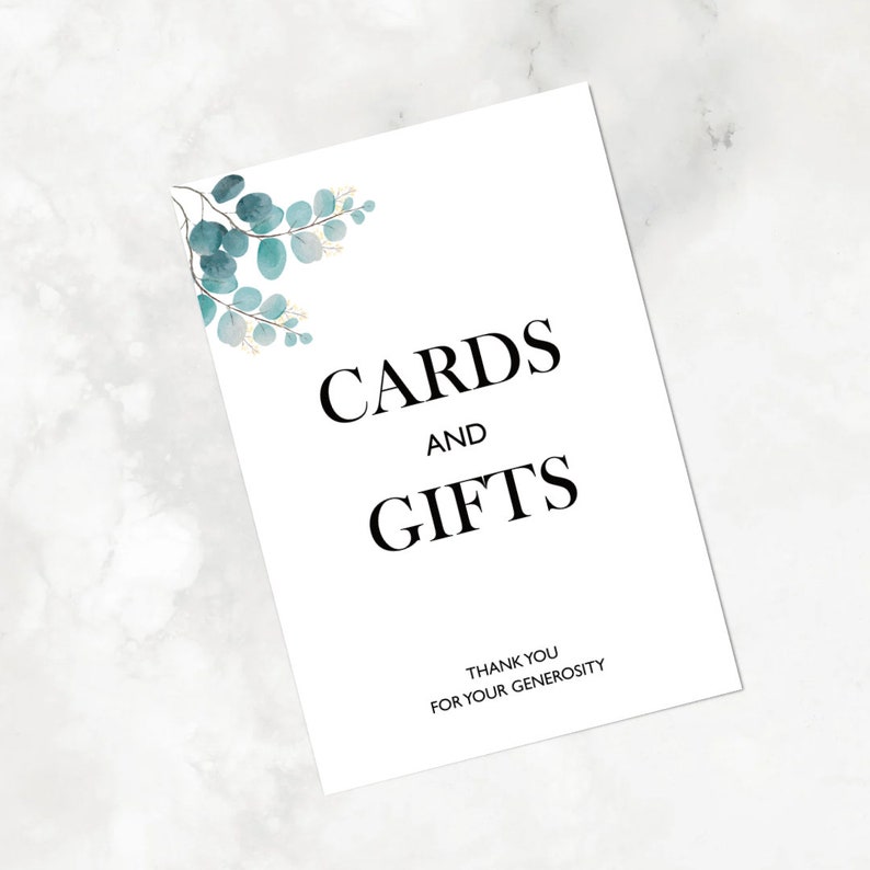 Cards and Gifts Sign Wedding Gifts  Art Print