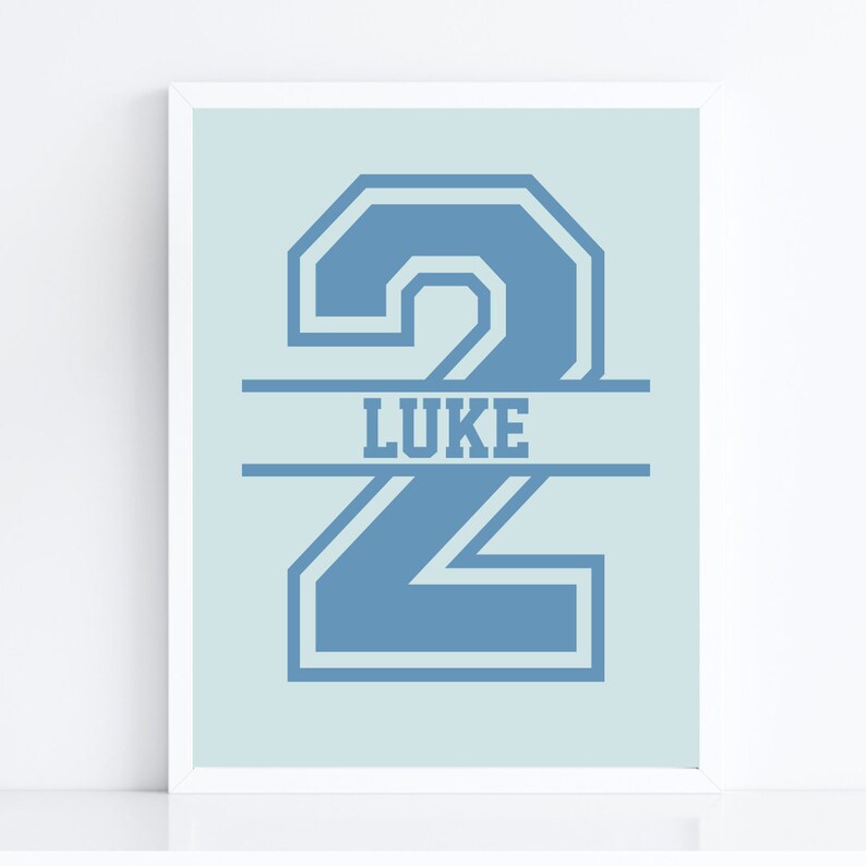 2nd Birthday Personalised Name Birthday Art Print