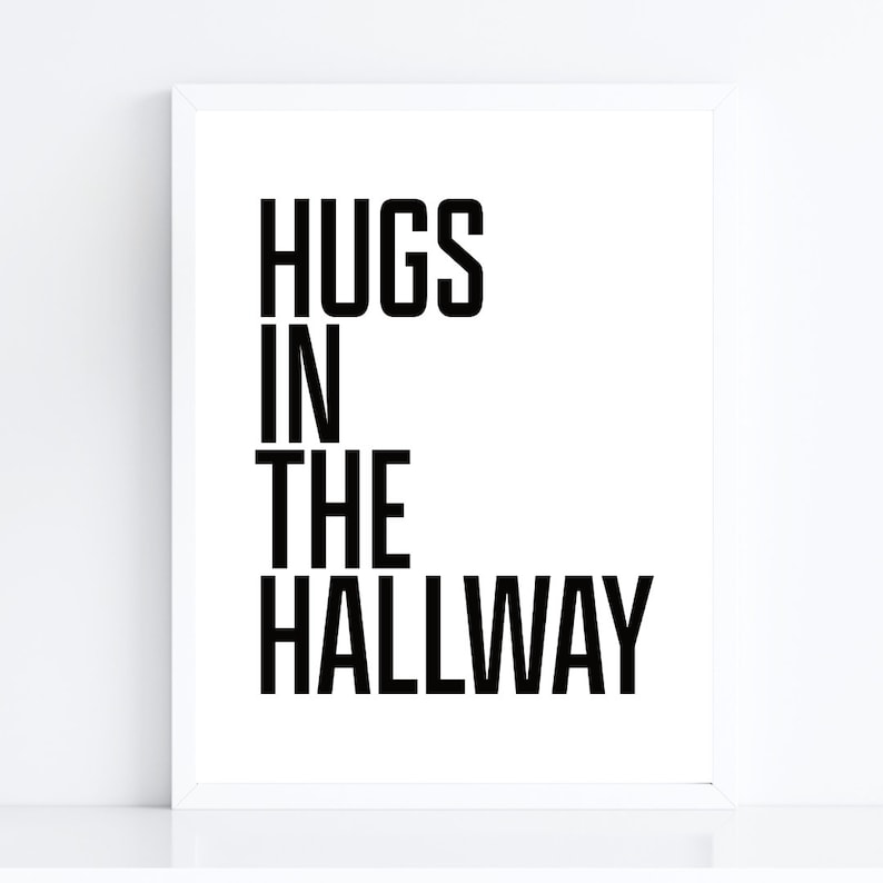 Hugs In The Hallway Art Print