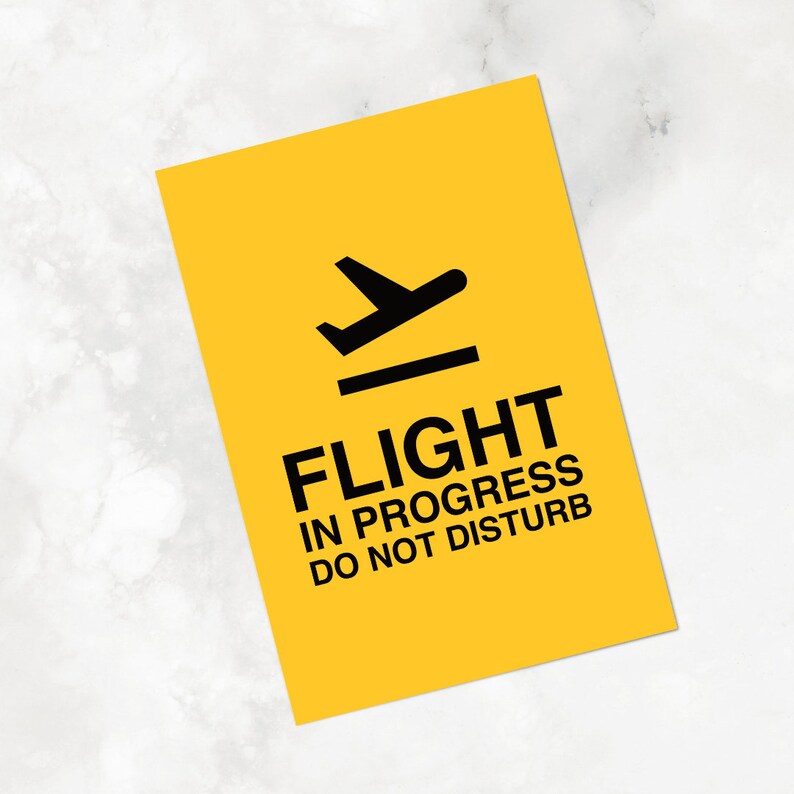 Flight In Progress Do Not Disturb Art Print