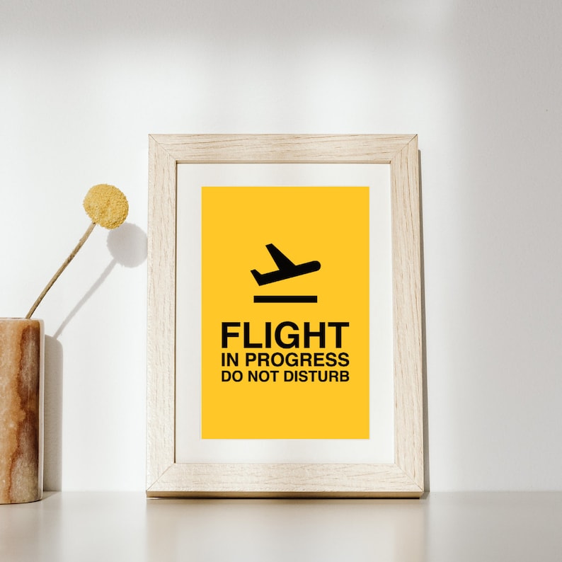 Flight In Progress Do Not Disturb Art Print