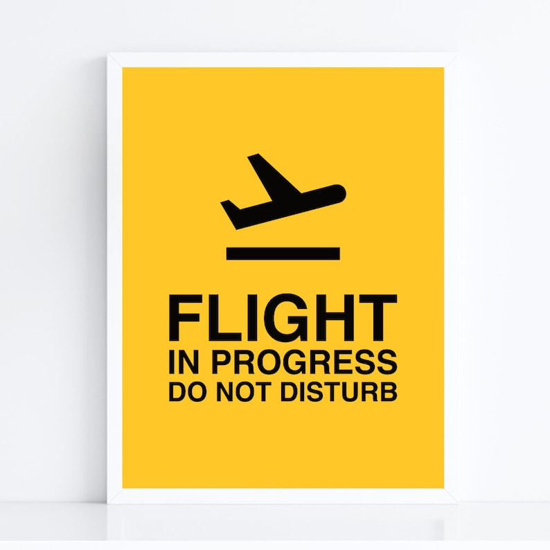 Flight In Progress Do Not Disturb Art Print