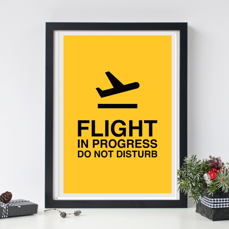 Flight In Progress Do Not Disturb Art Print