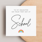 Load image into Gallery viewer, Daughter 1st Day At School Good Luck Greeting Card
