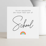 Load image into Gallery viewer, Daughter 1st Day At School Good Luck Greeting Card
