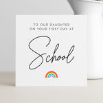 Load image into Gallery viewer, Daughter 1st Day At School Good Luck Greeting Card
