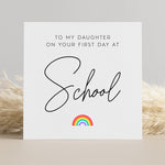 Load image into Gallery viewer, Daughter 1st Day At School Good Luck Greeting Card
