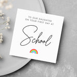 Load image into Gallery viewer, Daughter 1st Day At School Good Luck Greeting Card
