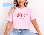 Load image into Gallery viewer, Custom Personalised Hen Party T shirts Team Bride Bride Tribe Squad Light Pink
