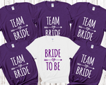 Load image into Gallery viewer, Team Bride Bride Hen Party T-shirts (Purple)
