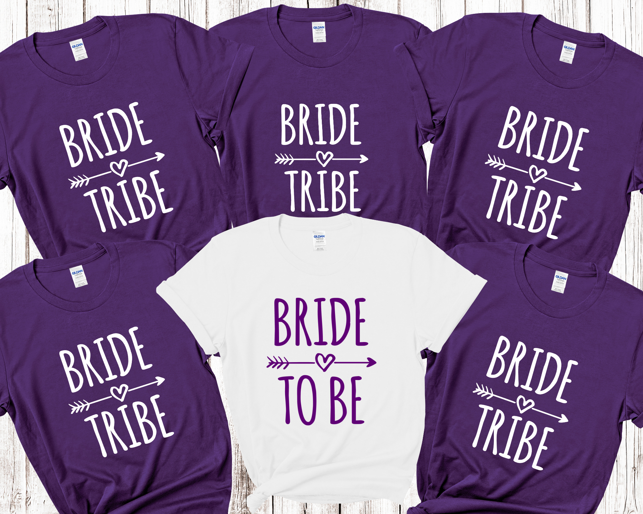 Bride Tribe Bride Hen Party T-shirts (Purple)