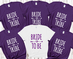 Load image into Gallery viewer, Bride Tribe Bride Hen Party T-shirts (Purple)
