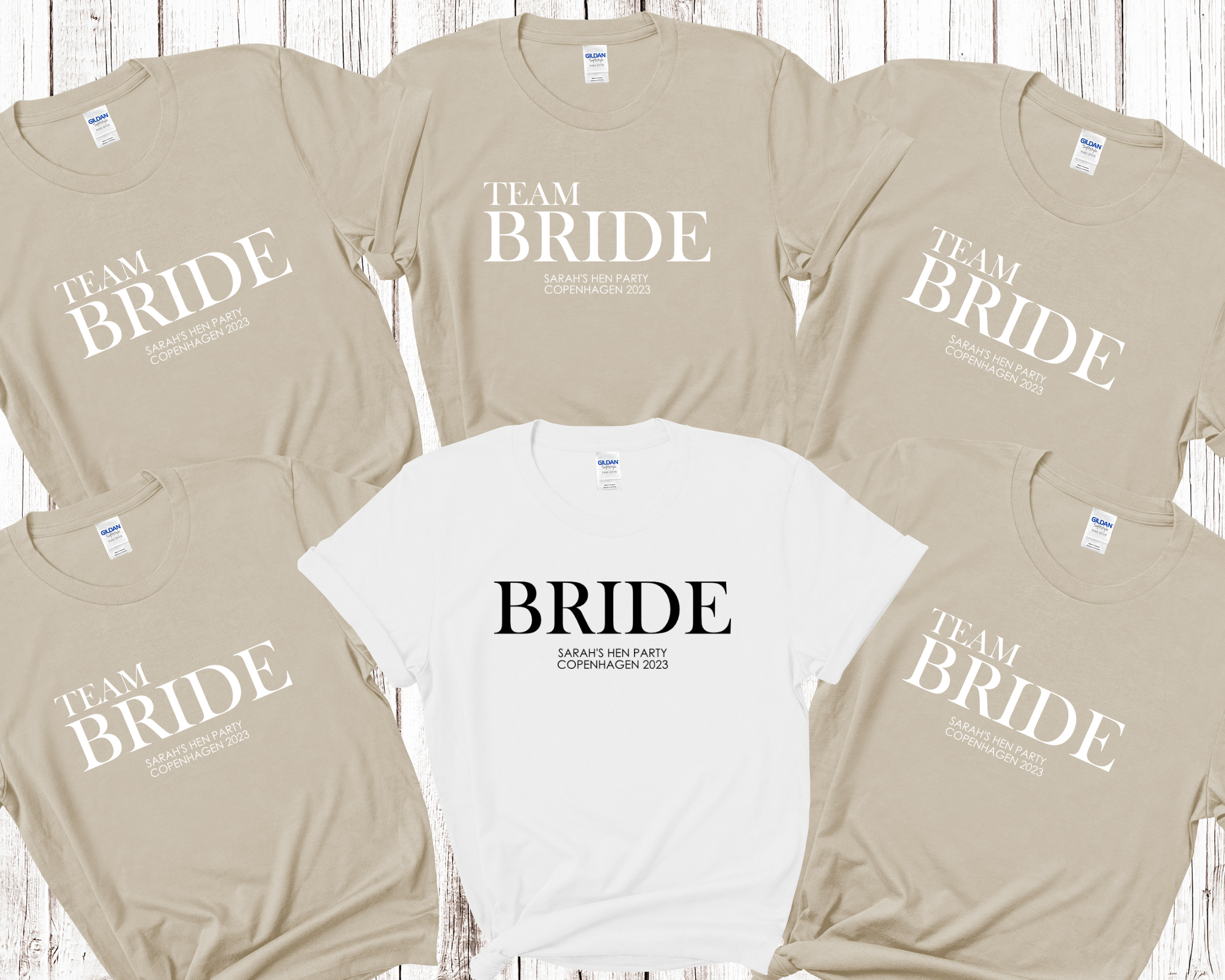 Personalised Bride Team Bride Hen Party T-Shirts D10