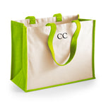 Load image into Gallery viewer, Personalised Small Initial Monogram Large Jute Tote Bag
